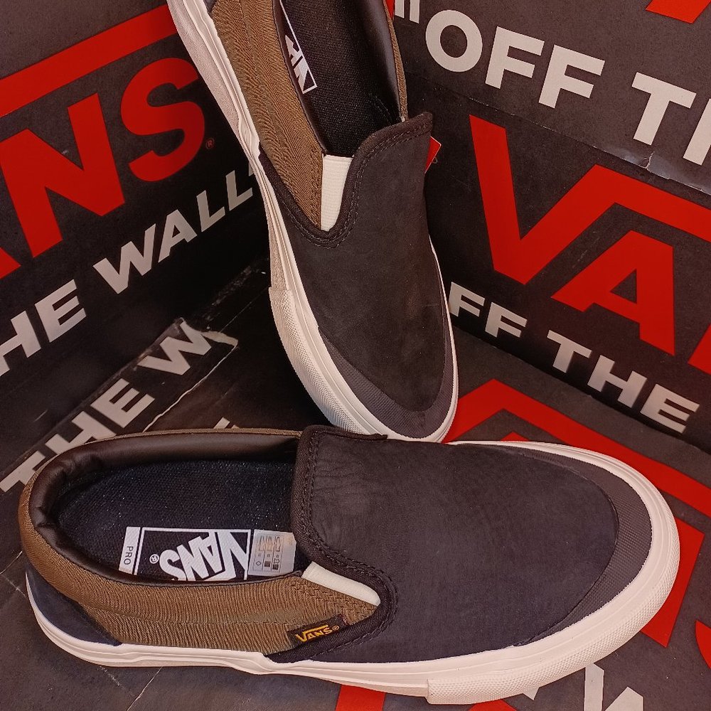 VANS Slip On Pro Surplus Black Military/White Men's 7.5/Women's 9 VN0A347VOQG